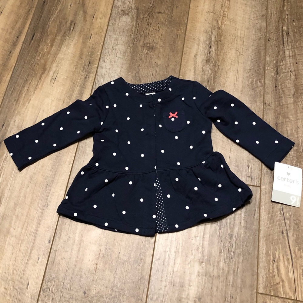 Adorable polka dot cardigan - NWT - 9mos